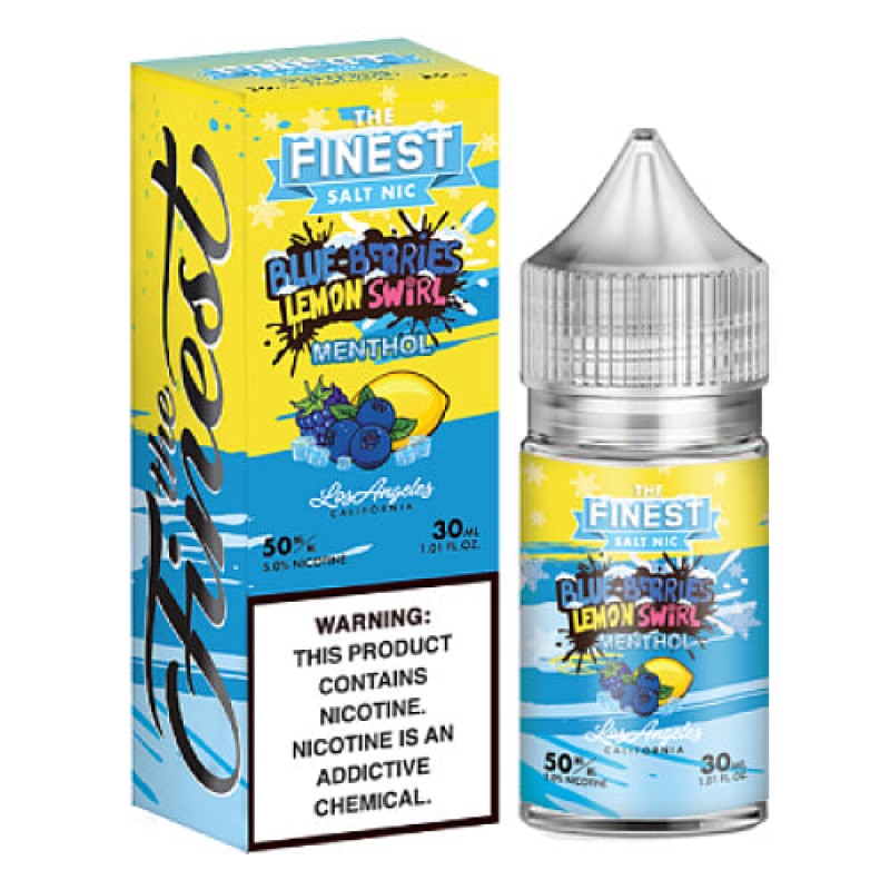 The Finest E-Liquid Synthetic SALTS - Blue-Berries Lemon Swirl Menthol