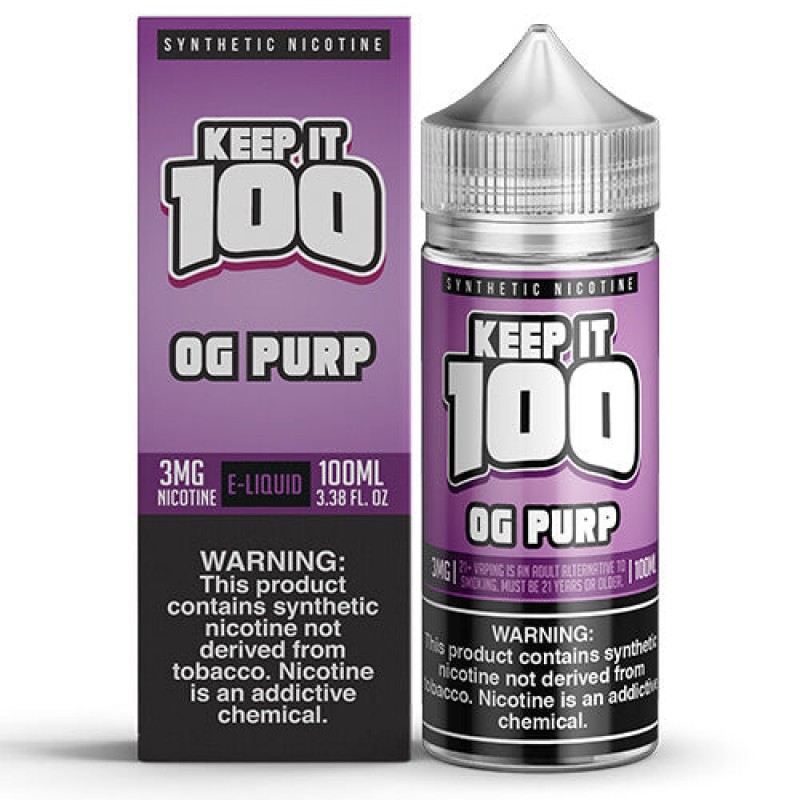 Keep It 100 Synthetic E-juice - OG Purp