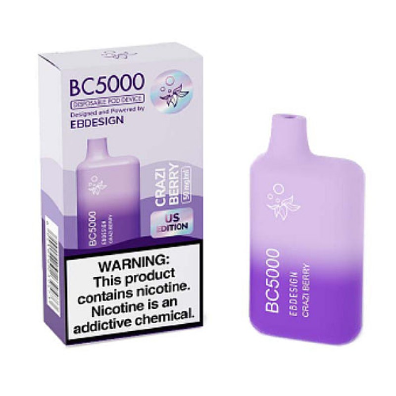 E.B. Design BC5000 - Disposable Vape Device - Crazi Berry