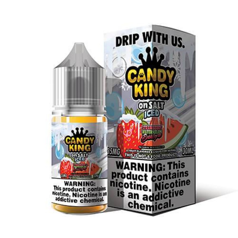 Candy King On Salt Synthetic ICED - Strawberry Watermelon Bubblegum