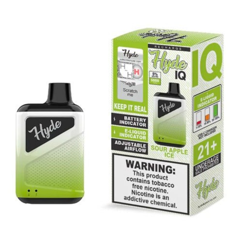 Hyde IQ Recharge Sour Apple Ice Disposable Vape Pen