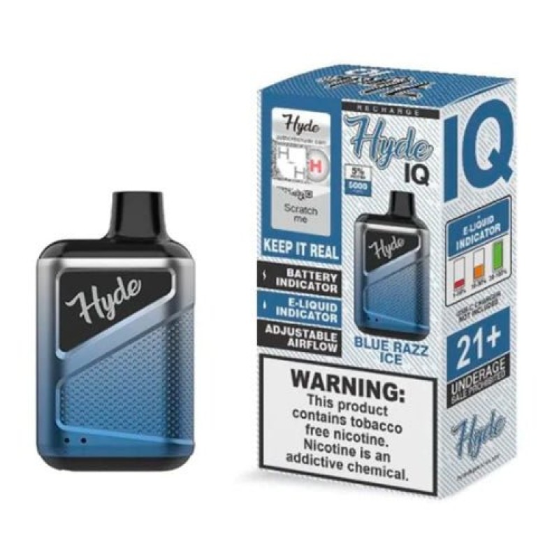 Hyde IQ Recharge Blue Razz Ice Disposable Vape Pen