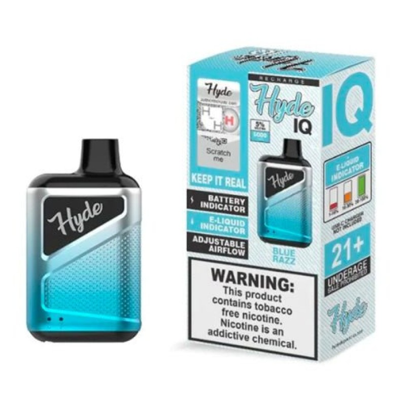 Hyde IQ Recharge Blue Razz Disposable Vape Pen