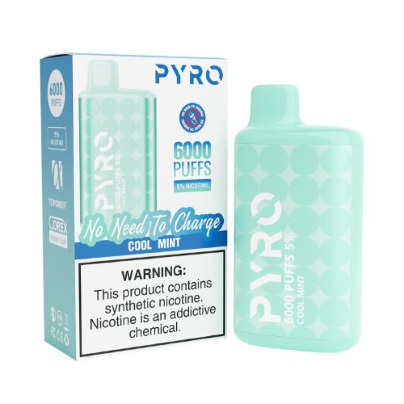 Pyro 6000 - Disposable Vape Device - Cool Mint