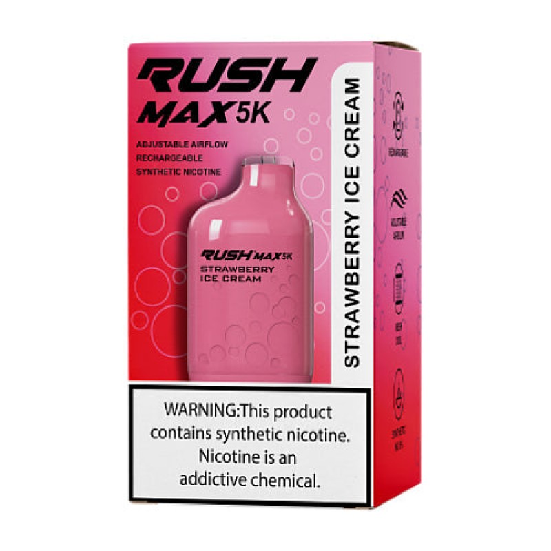 Rush Max 5K Disposable  - Strawberry Ice Cream