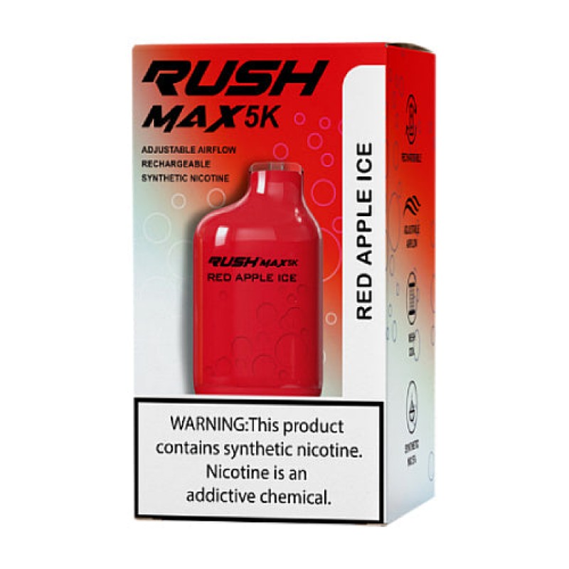 Rush Max 5K Disposable  - Red Apple Ice