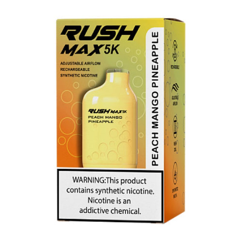 Rush Max 5K Disposable  - Peach Mango Pineapple