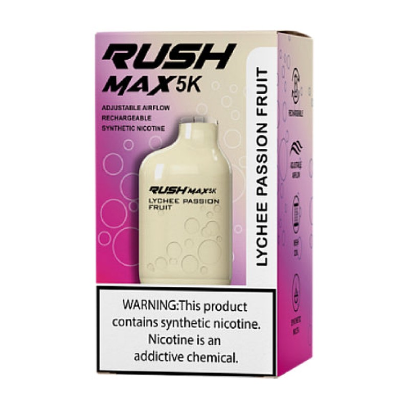 Rush Max 5K Disposable  - Lychee Passion Fruit