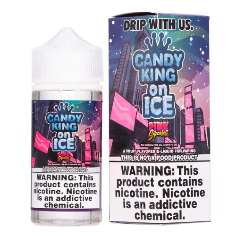 Candy King On Ice eJuice Synthetic - Pink Squares On Ice