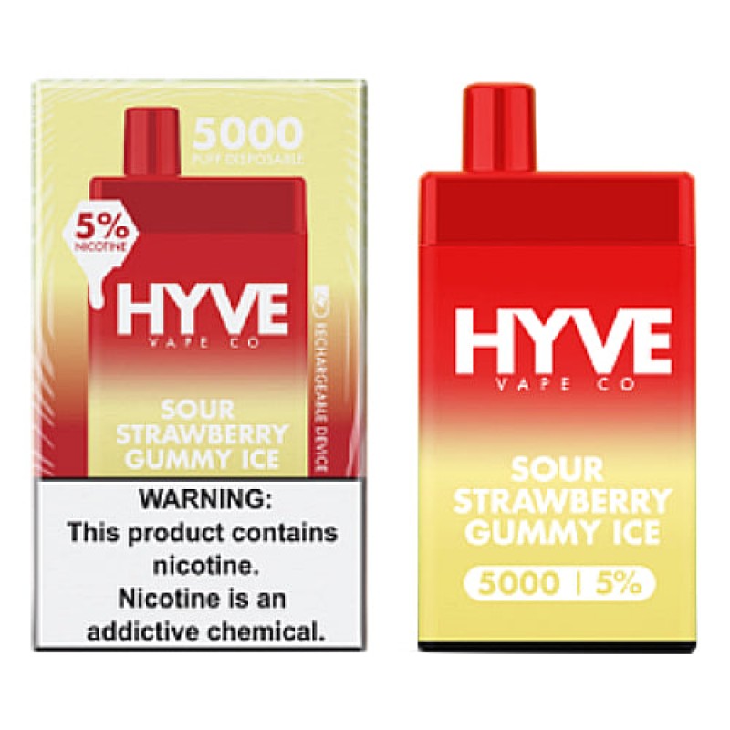 HYVE 5K Disp - Sour Strawberry Gummy Ice